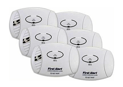 Picture of First Alert 248204 Carbon Monoxide Detector Alarm with Battery Operated - Pack of 6