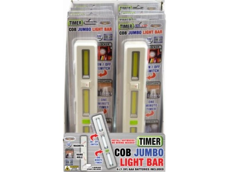 244991 20 Lumen Traditional Switch Battery Operated COB Jumbo Timer Light Bar