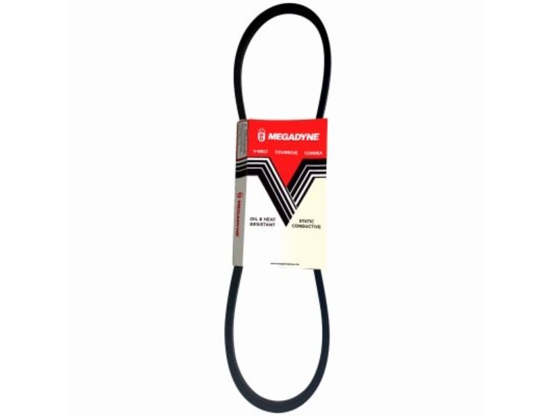 0.5 x 122 in. Rubber Industrial V-Belt, Black