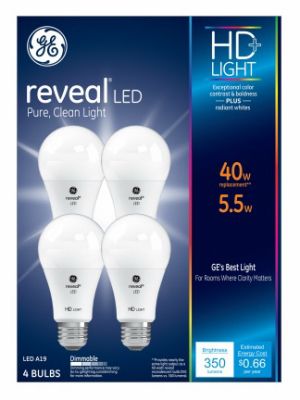 5.5 watts Clean White A19 Shape Bulbs - Pack of 4