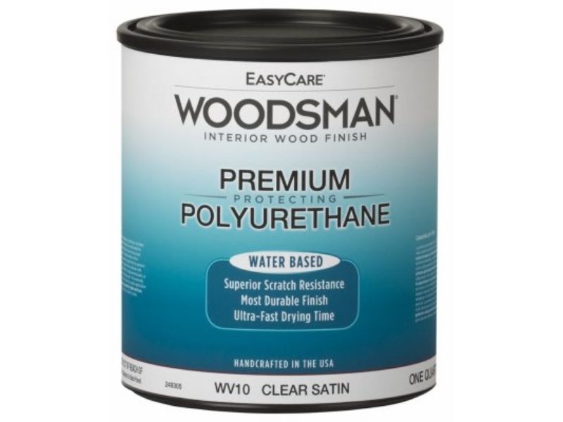 1 qt. Woodsman Fast Dry Protective Polyurethane Wood Finish Interior Water Base Stain, Clear