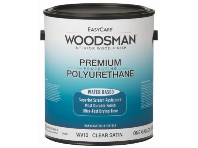 1 gal Woodsman Fast Dry Protective Polyurethane Wood Finish Interior Water Base Stain, Clear
