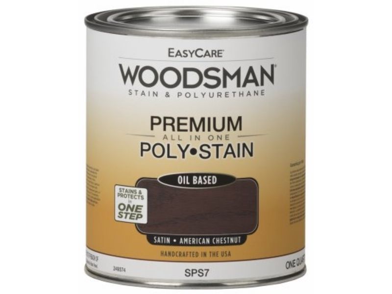 Picture of True Value Manufacturing 249374 1 qt. Woodsman Stain & Polyurethane In One Oil-Base Stain&#44; American Chestnut