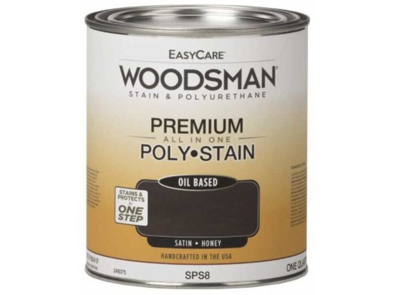 Picture of True Value Manufacturing 249375 1 qt. Woodsman Stain & Polyurethane In One Oil-Base Stain&#44; Honey