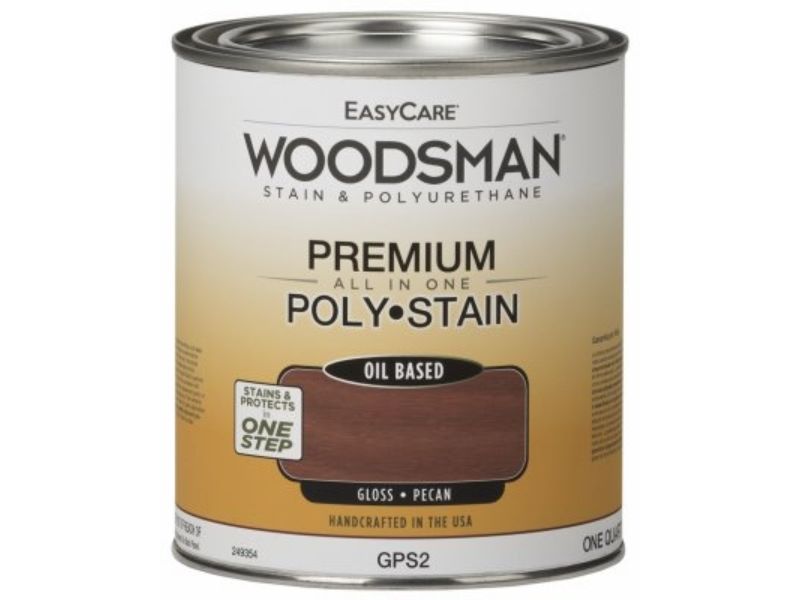 Picture of True Value Manufacturing 249354 1 qt. Woodsman Stain & Polyurethane In One Oil-Base Gloss Stain&#44; Pecan