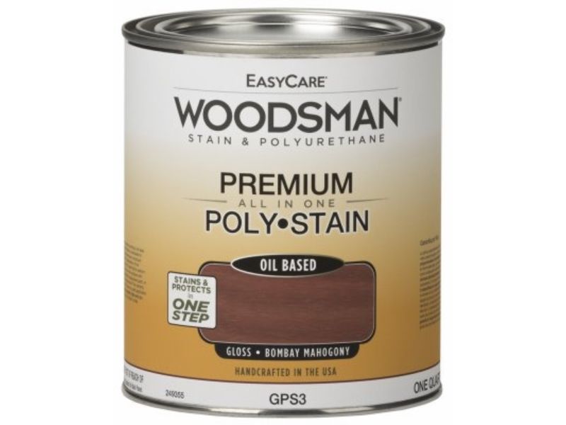 Picture of True Value Manufacturing 249355 1 qt. Woodsman Stain & Polyurethane In One Oil-Base Gloss Stain&#44; Bombay Mahogany