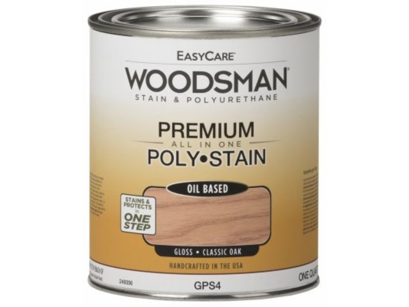 Picture of True Value Manufacturing 249356 1 qt. Woodsman Stain & Polyurethane In One Oil-Base Gloss Stain&#44; Classic Oak