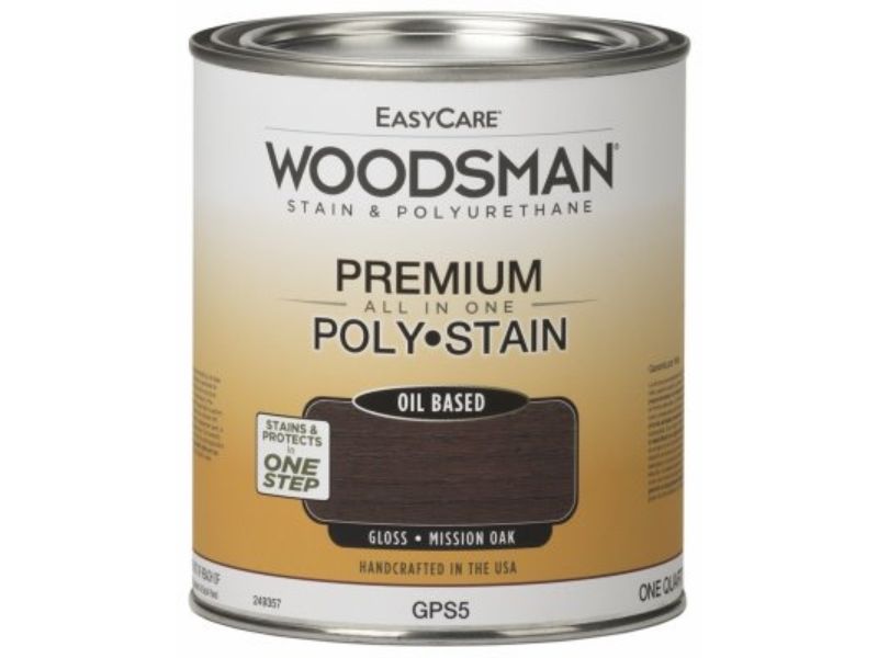 Picture of True Value Manufacturing 249357 1 qt. Woodsman Stain & Polyurethane In One Oil-Base Gloss Stain&#44; Mission Oak