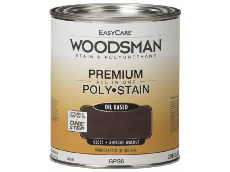 Picture of True Value Manufacturing 249358 1 qt. Woodsman Stain & Polyurethane In One Oil-Base Gloss Stain&#44; Antique Walnut