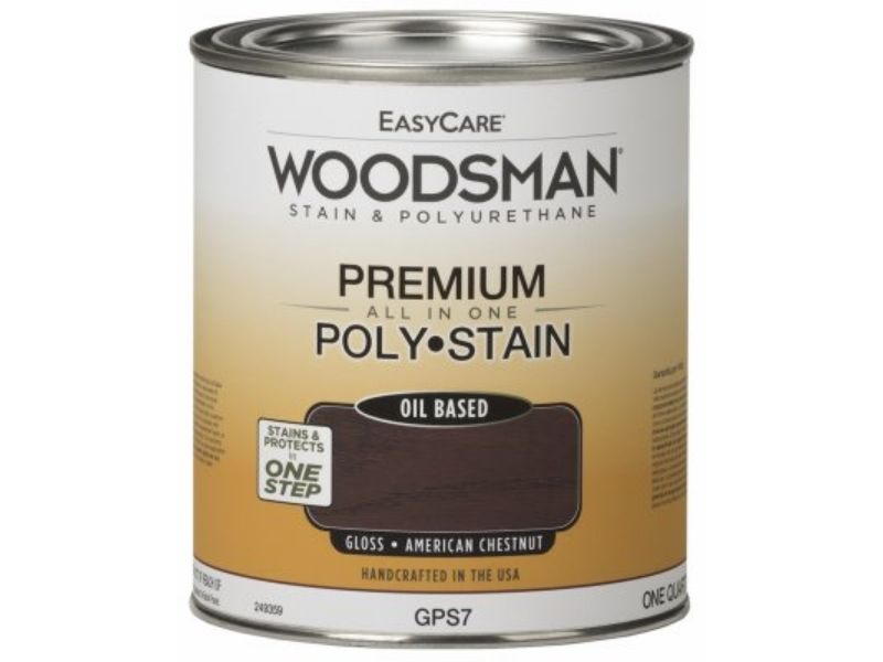 Picture of True Value Manufacturing 249359 1 qt. Woodsman Stain & Polyurethane In One Oil-Base Gloss Stain&#44; American Chestnut
