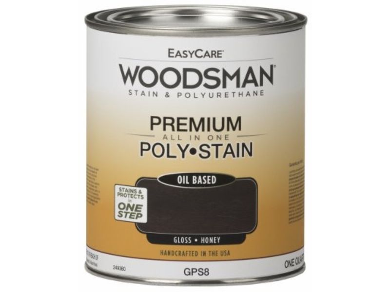 Picture of True Value Manufacturing 249360 1 qt. Woodsman Stain & Polyurethane In One Oil-Base Gloss Stain&#44; Honey