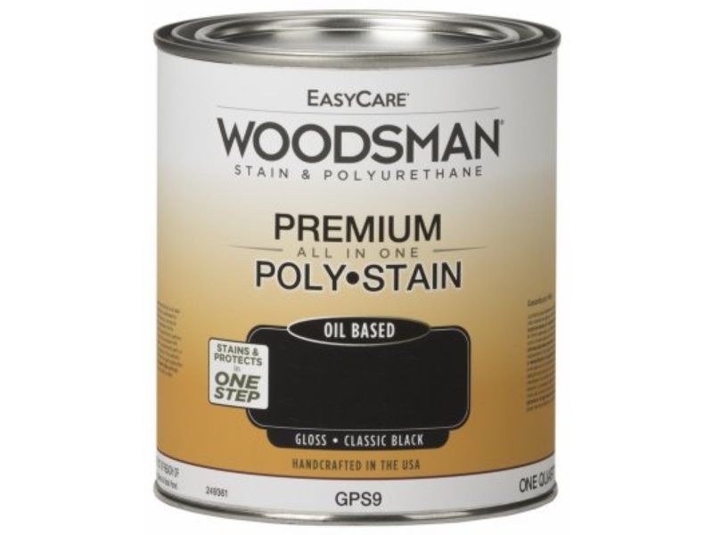 Picture of True Value Manufacturing 249361 1 qt. Woodsman Stain & Polyurethane In One Oil-Base Gloss Stain&#44; Classic Black