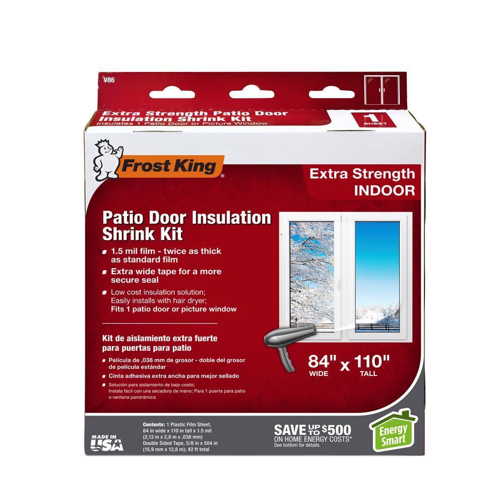 Thermwell  84 x 120 in. Frost King Building Materials E-O Heavy Duty Patio Door Insulator Shrink Kit