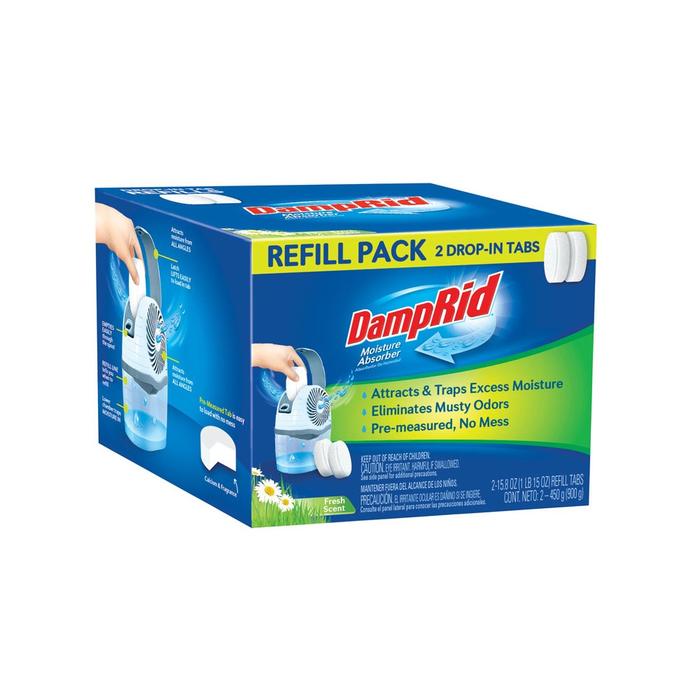 249954 15 oz Damp Rid Tab - Moisture Absorber, Fresh Scent - 2 Count