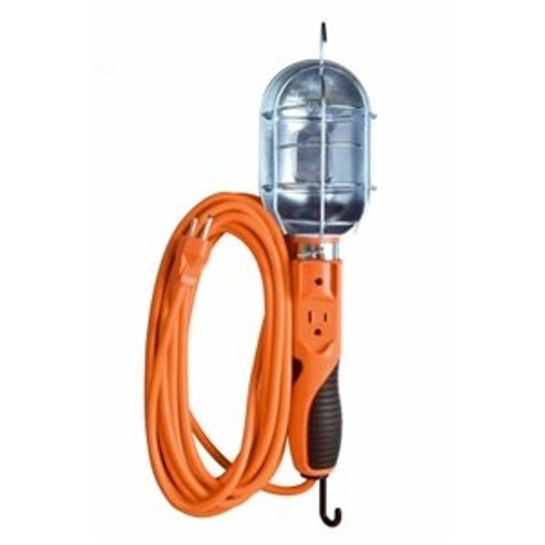 25 ft. 75W 16-3 Trouble Work Light, Orange