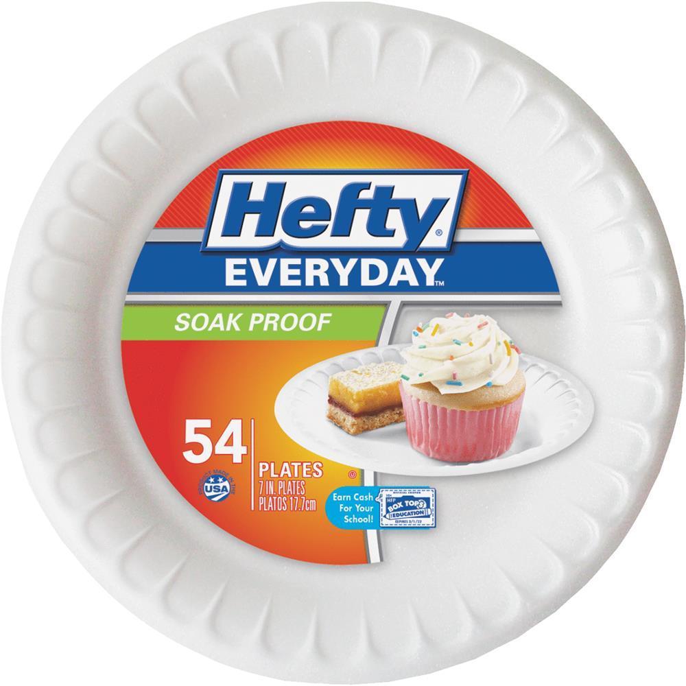 7 in. Hefty Everyday Foam Plate, White