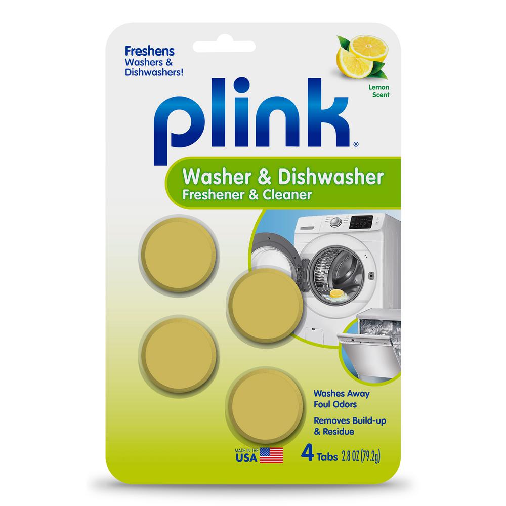 Fresh Lemon Scented Washer & Dishwasher Freshener Cleaner - 4 Count