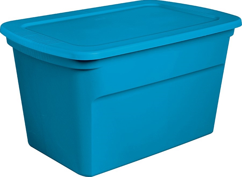Picture of Sterilite 252124 30 gal Blue Storage Tote Lid &amp; Base 