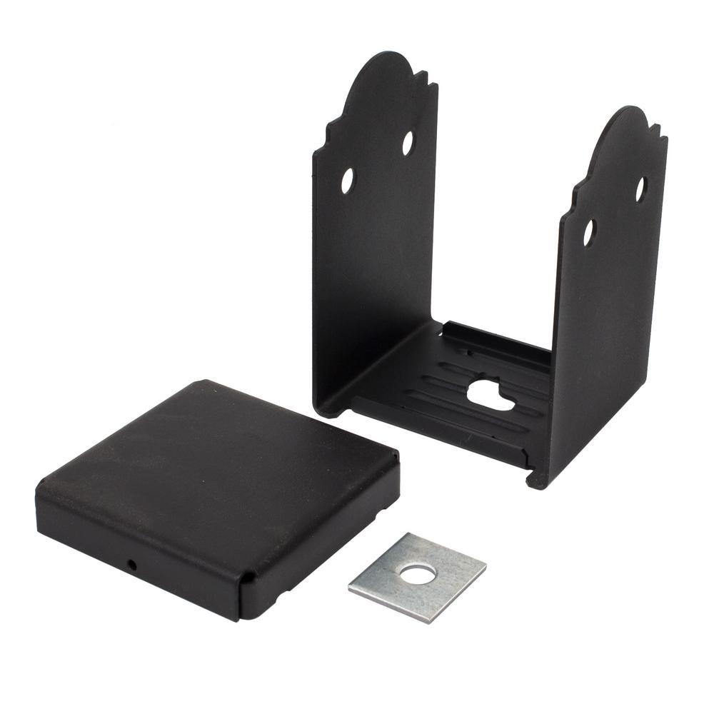 Simpson Strong Tie 253389 6 x 6 in. Black Rough Galvanized Steel Post Base