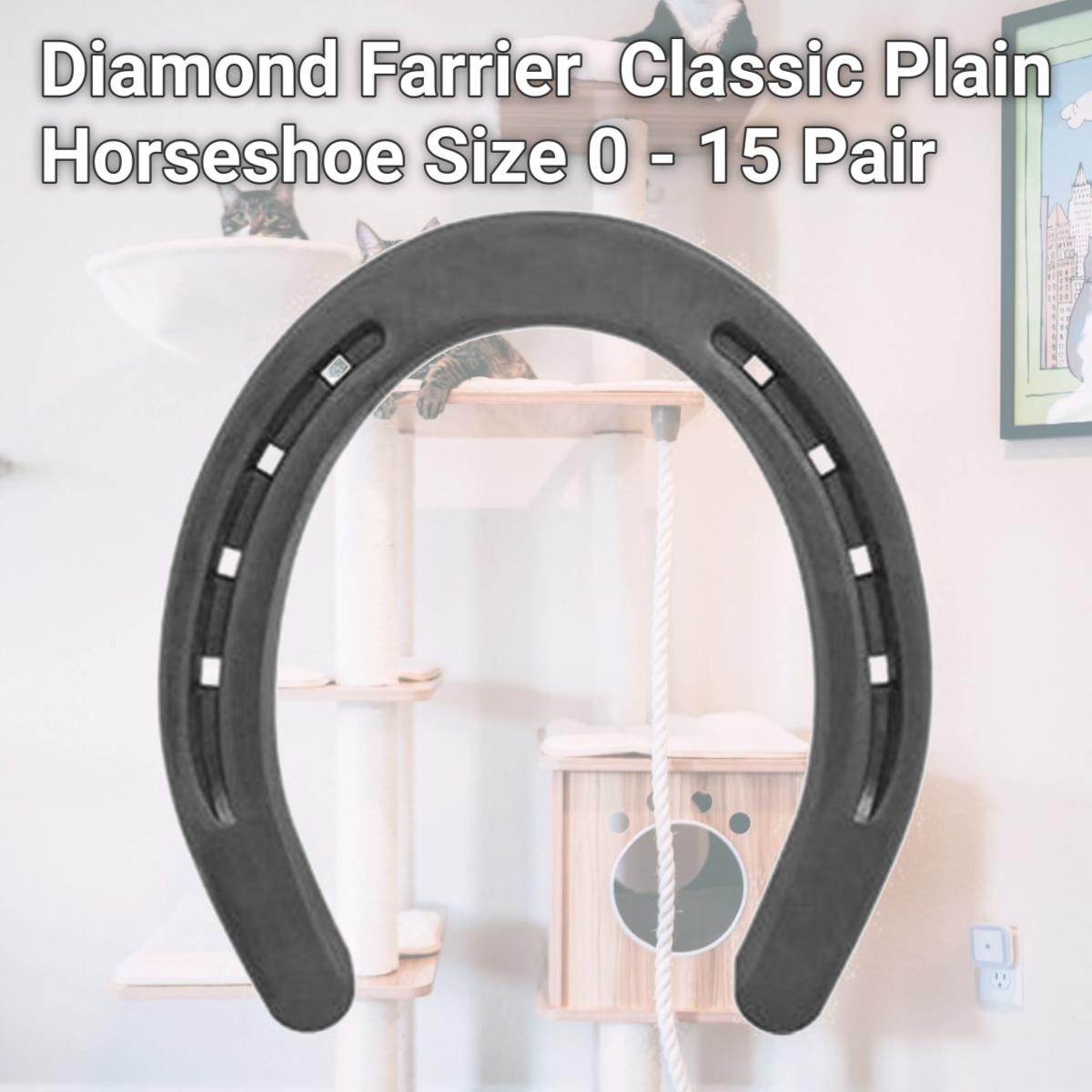 Picture of Diamond Farrier 255041 Classic Plain Horseshoe, Size 0 - 15 Pair
