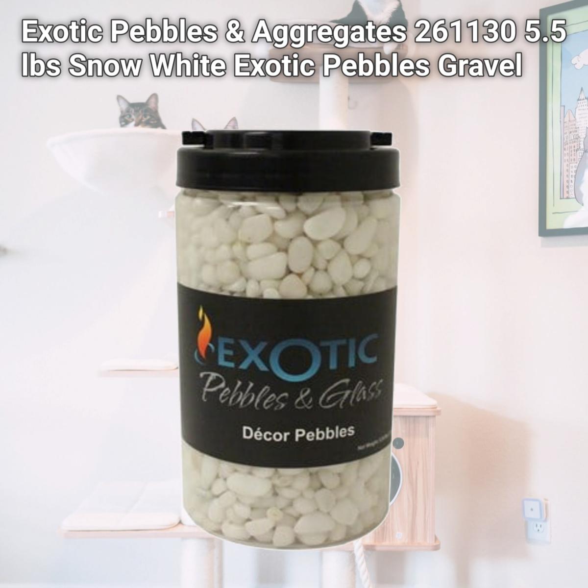 Picture of Exotic Pebbles & Aggregates 261130 5.5 lbs Snow White Exotic Pebbles Gravel