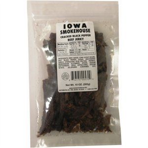 Picture of Iowa Smokehouse & Preferred Wholesale 253841 10 oz Cracked Black Pepper Flavor Beef Jerky - Pack of 6