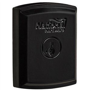National Hardware SmartKey 3.35 in. L Black Gate Lock