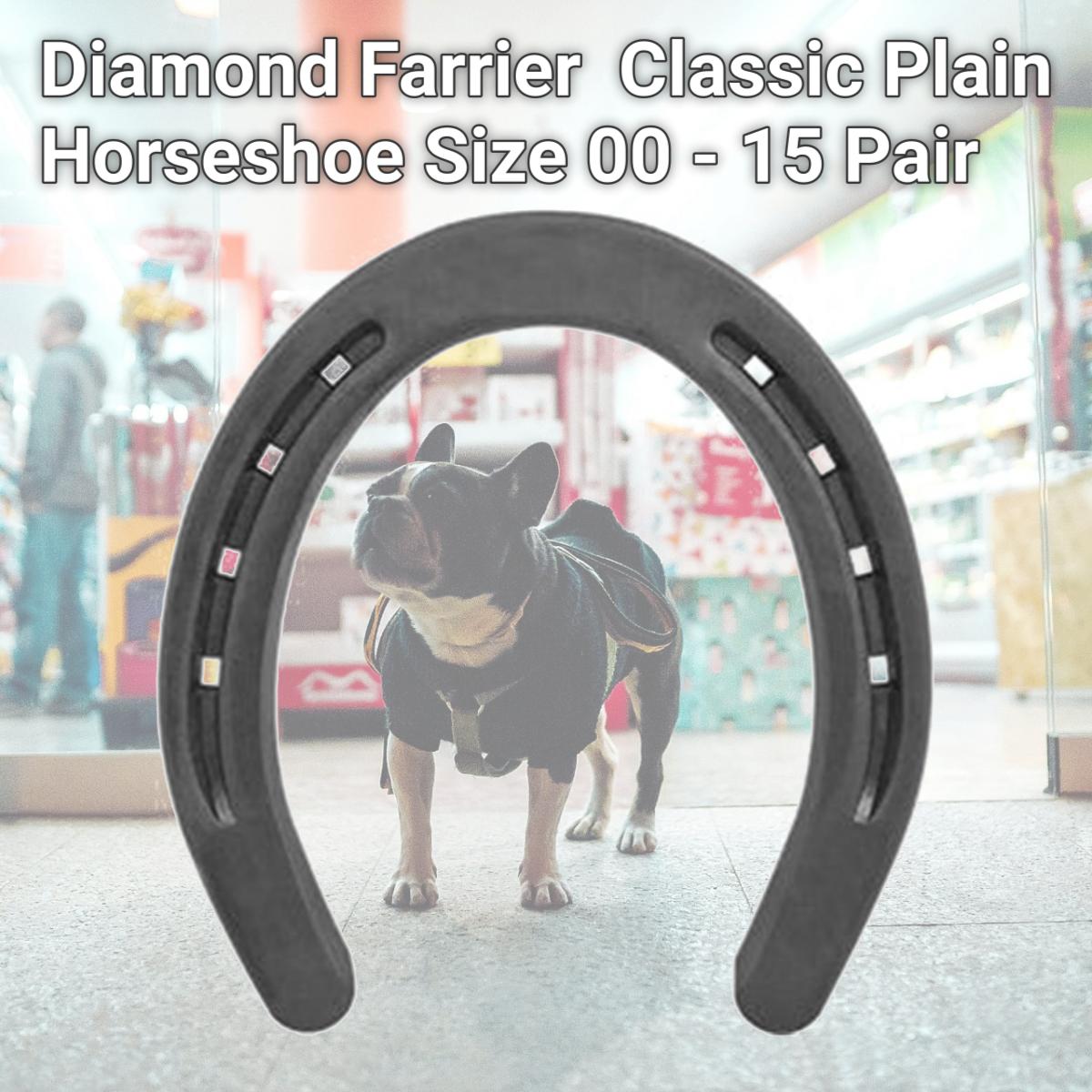 Picture of Diamond Farrier 255040 Classic Plain Horseshoe, Size 00 - 15 Pair