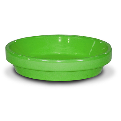 Picture of Ceramo 202250 3.75 x 0.5 in. Powder Coated Ceramic Saucer&#44; Bright Green - Pack of 16