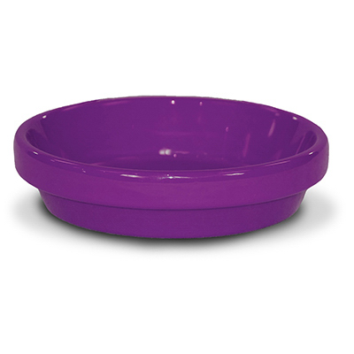 Picture of Ceramo 173758 3.75 x 0.5 in. Powder Coated Ceramic Saucer&#44; Violet - Pack of 16
