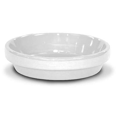 Picture of Ceramo 173759 3.75 x 0.5 in. Powder Coated Ceramic Saucer&#44; White - Pack of 16