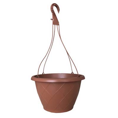12 in. Weave Hang Basket, Light Terra Cotta