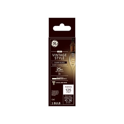 3 watt Candle Shape Vintage LED Bulb, Warm White
