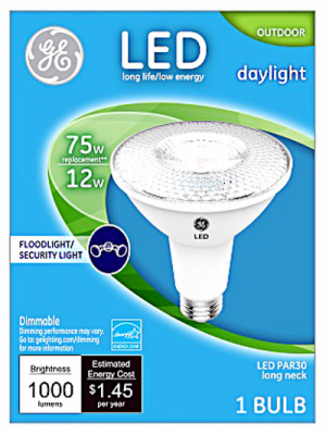 12 watt Par 30 Shape LED Flood & Security Bulb, Daylight
