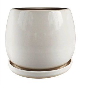 8 in. Brook Artisan Pot Cream White - Pack of 2