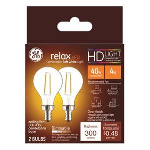 258523 4 watt A15 Shape Bulb, Pack of 2