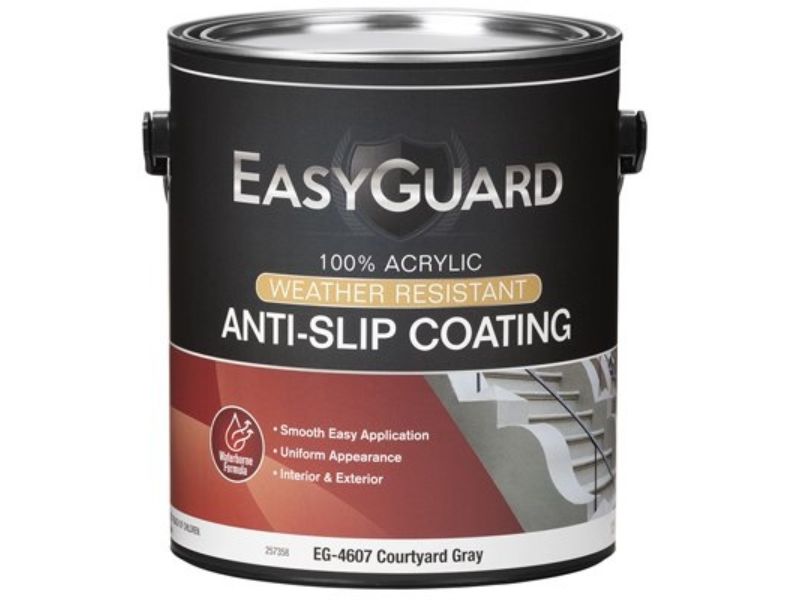 1 gal Flat Acrylic Anti-Slip Floor Coating, Courtyard Gray
