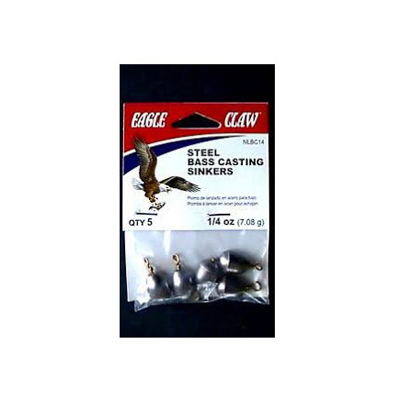 0.25 oz Non-Lead Steel Bass Casting Sinker, Pack of 5
