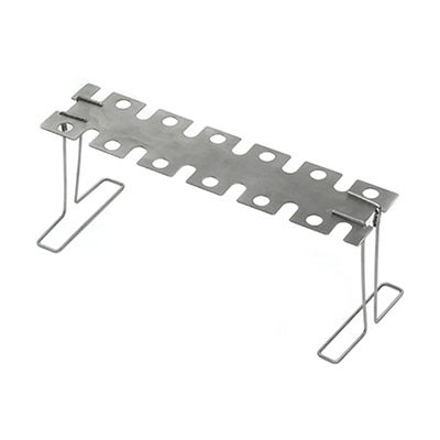 Picture of Mr. Bar-B-Q Products 257100 Grill Zone Jr. EZ Legs & Wings Rack&#44; Brushed Silver