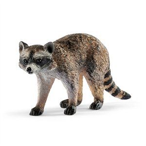 Picture of Schleich North America 255191 Unparalleled Raccoon - Black&#44; Gray & White