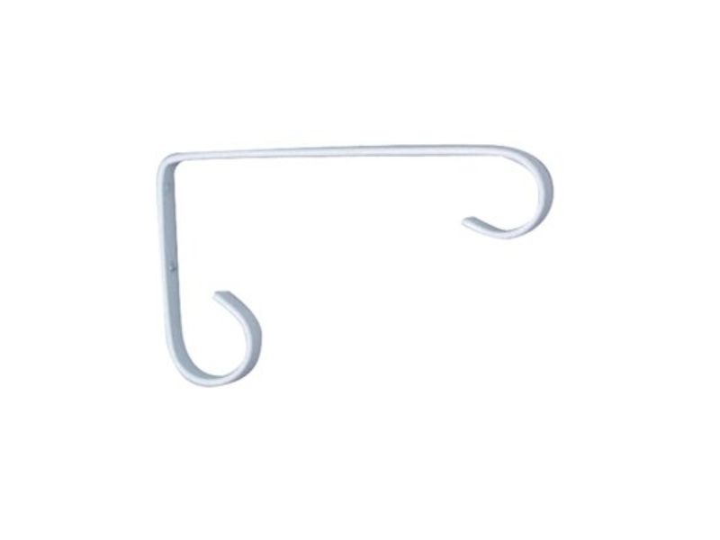 6 in. Powder-Coated Steel Hanging Plant Bracket, White