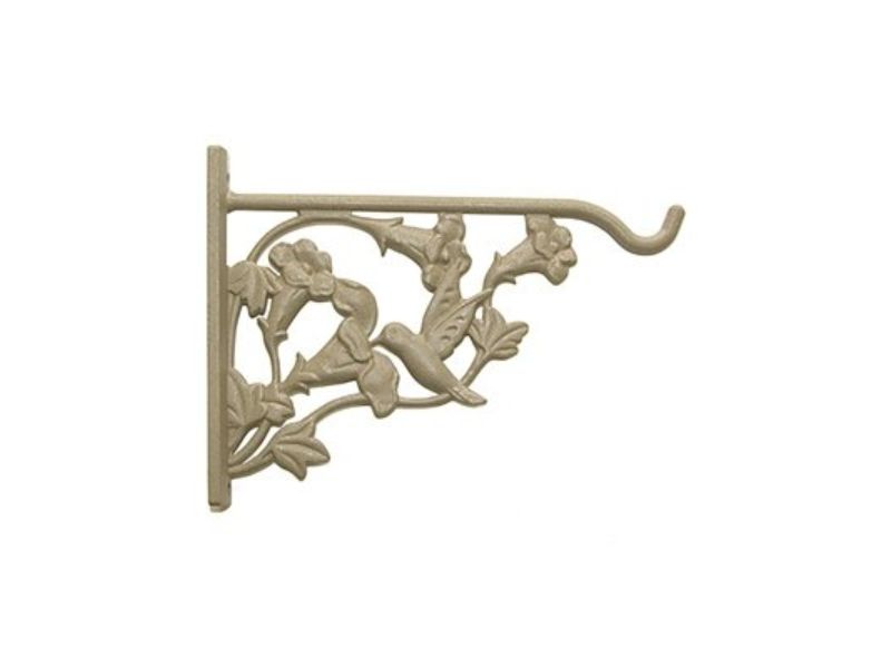 8 in. Hummingbird Aluminum Hanging Plant Bracket, Sand