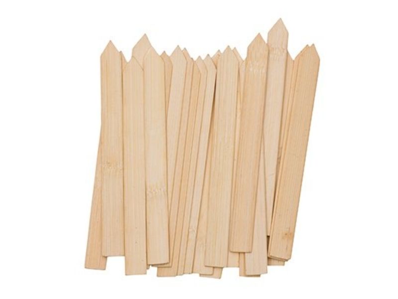 260204 6 in. Bamboo Wood Plant Label - Pack of 24