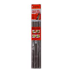 263127 6 ft. Long Foam Pipe Insulation, Gray