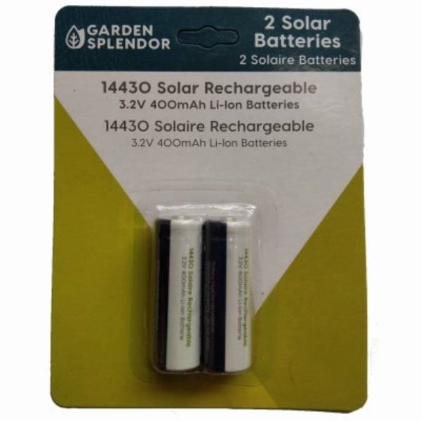 Picture of Headwind Consumer Products 262396 Solar 14430 Rechargeable Batteries - Pack of 2