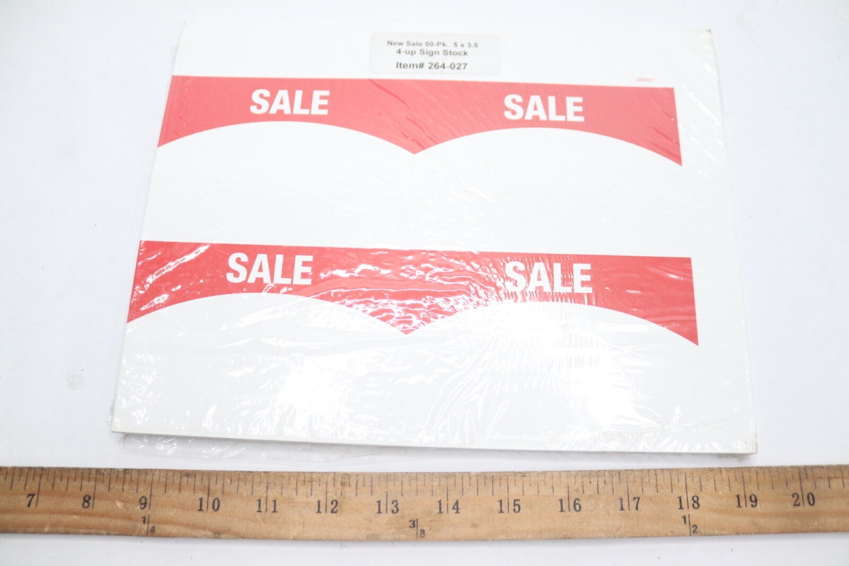 264027 4-Up Sale Sign - Pack of 50