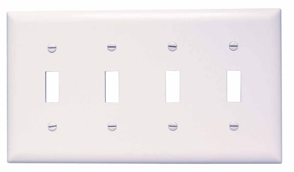 Picture of Pass & Seymour 249659 Nylon Wall Plate with an Opening for TP1ICP Toggle Switch&#44; White