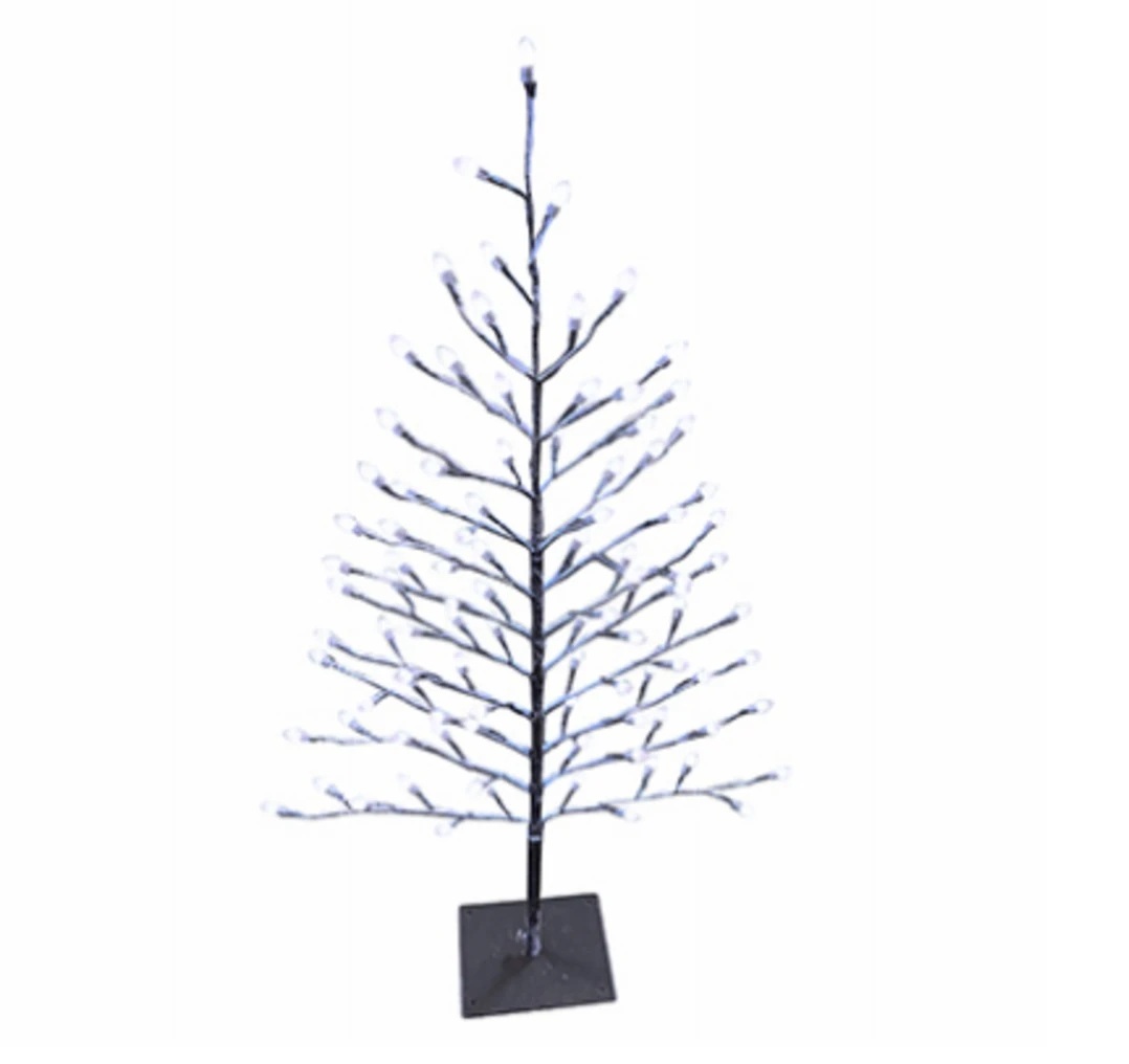 Picture of Holiday Bright Lights 266689 42 in. Christmas LED Flat Stick Snow Covered Tree&#44; Pure White
