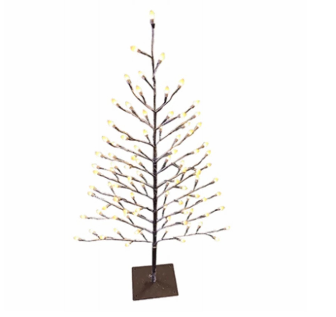 Picture of Holiday Bright Lights 266690 42 in. Christmas LED Flat Stick Snow Covered Tree&#44; Warm White
