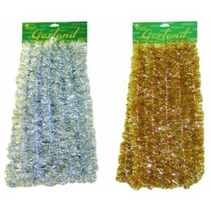 Picture of F C Young 266621 Soft & Silky Christmas Garland&#44; Gold & Silver - Pack of 24